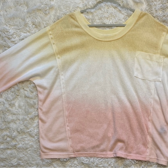 POL Ombre Sweater Pastel Gradient Knit Pullover Oversized Loungewear Medium - Picture 7 of 12